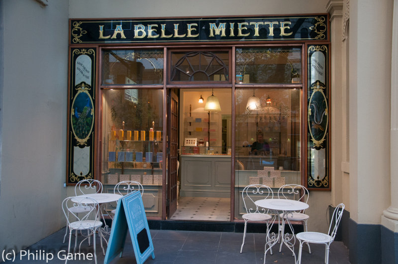 La Belle Miette patisserie at the 'Paris End' of Collins Street