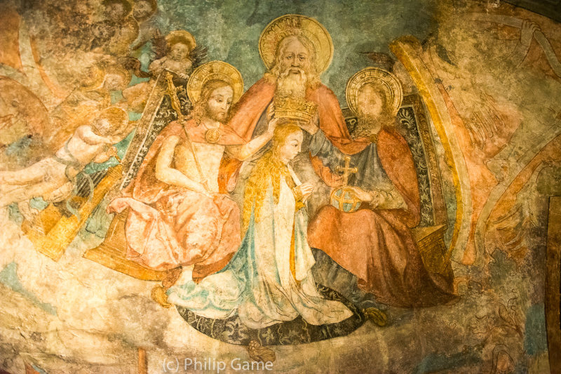 Early medieval frescoes in the Peterkirche or St Peter's Church, Lindau