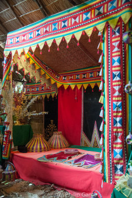 Bedchamber for a newly-married Bajau couple 