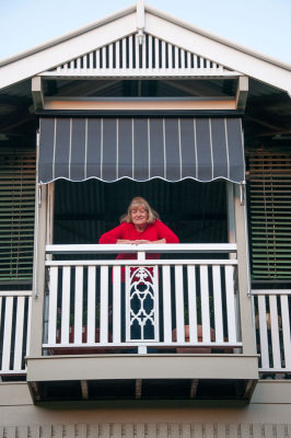 Brisbane, May 2018: On the rear deck of our exchange home