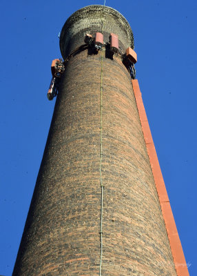 Chimney with Tel Antennas - View Straight Up