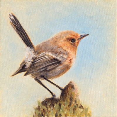 Painting of Hawaiian bird.