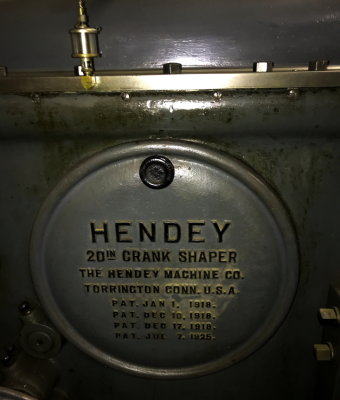 Hendey Crank Shaper from the 1930's
