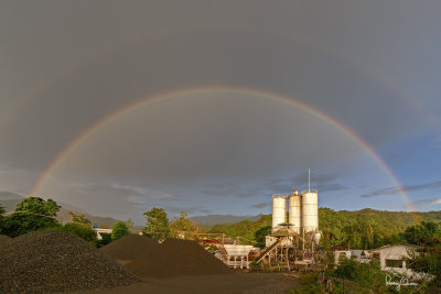 Double-Rainbow over Bued River.

Shooting info - Bued River, Rosario, La Union, Philippines, November 15, 2017, Canon 5D MIII + EF 16-35 f/4 L IS, 16 mm, f/8, ISO 100, 1/100 sec, 
manual exposure in available light, hand held, near full frame resized to 1500 x 1000 pixels, with perspective correction.