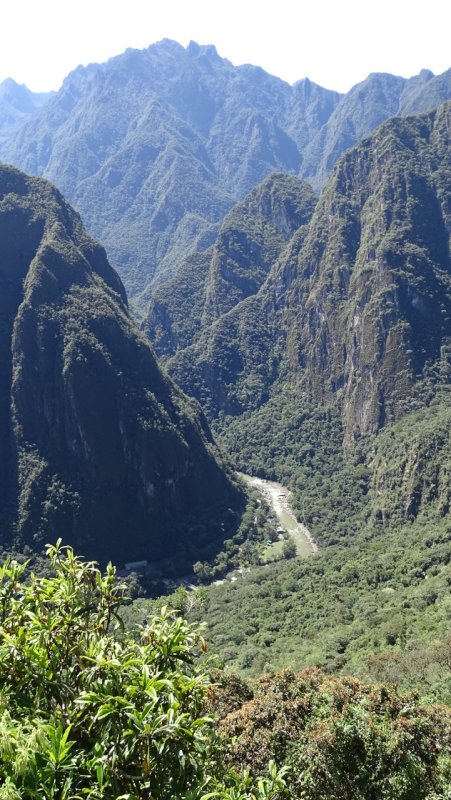 View of the Urubamba River from Machu Picchu
