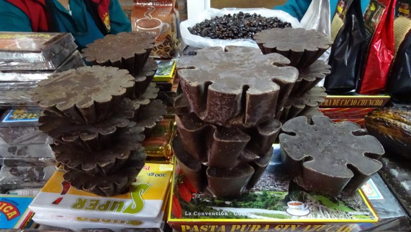 Lots of Chocolate at the Cusco San Pedro Market