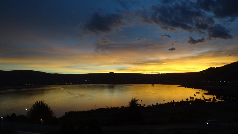 Sunset on Lake Titicaca