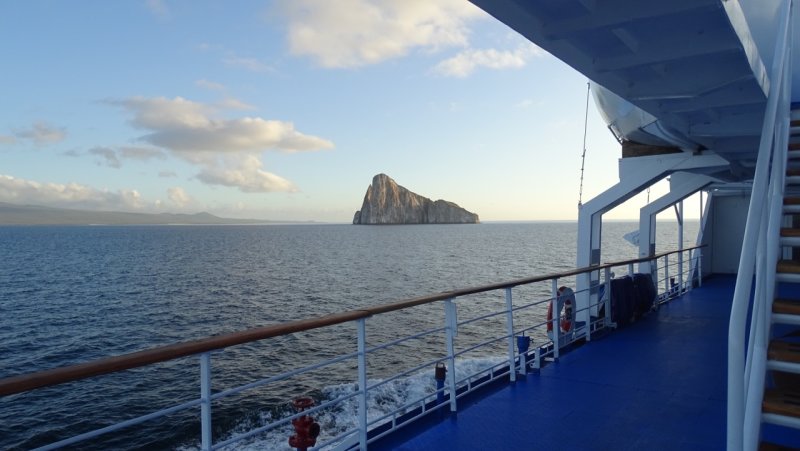Kicker Rock as seen from the Galapagos Legend