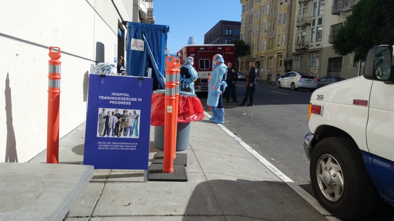 Saint Francis Memorial Hospital Training Exercise in Progress