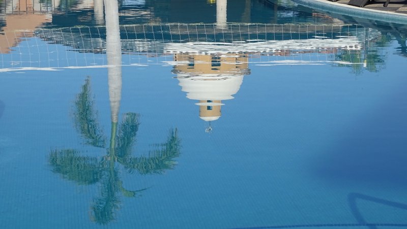 Hacienda Encantada Pool Reflection