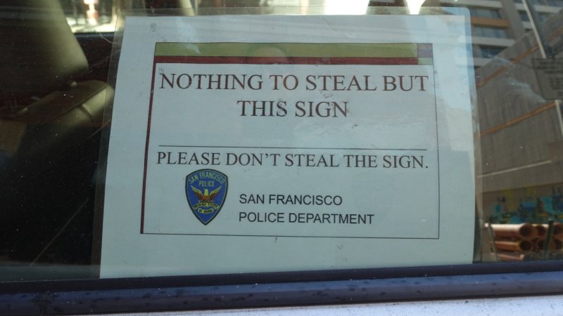 Nothing to steal but this sign