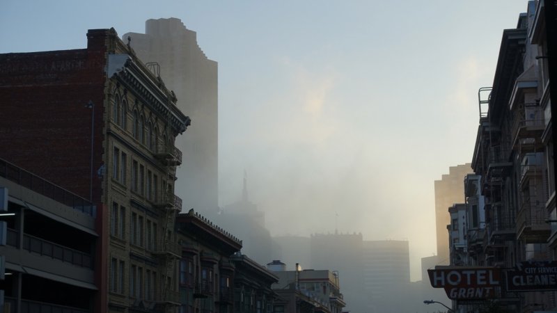Foggy Morning on Bush Street