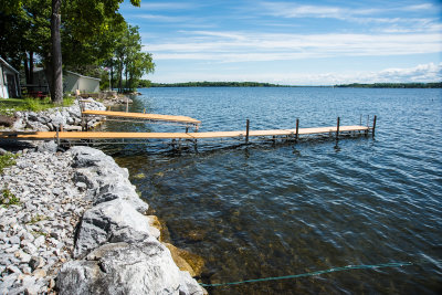 Dock in the water for the start of another summer lake season