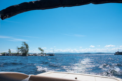 Passing through the Colchester Causeway, Lake Champlain