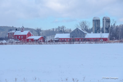 A picturesque farm landscape scenic along Rte 15