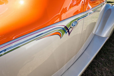 Orange  n White Ford Pin Stripe