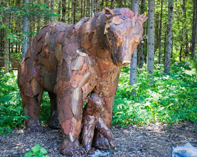 Bear n Cub Statue