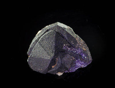 Dark purple fluorite hexoctahedron, Belomont Mine, Itabira, Minas Gerais, Brazil, 25 x 22 x 14 mm