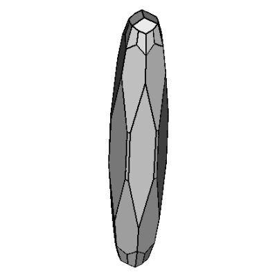 Model of Egremont calcite crystal in preceding specimen
