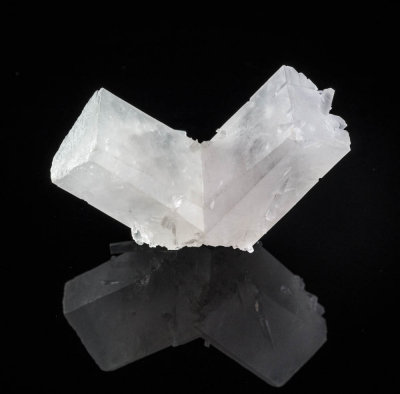 Calcite twin, 44 mm, Wheal Wrey, St Ive, Cornwall. Published specimen.