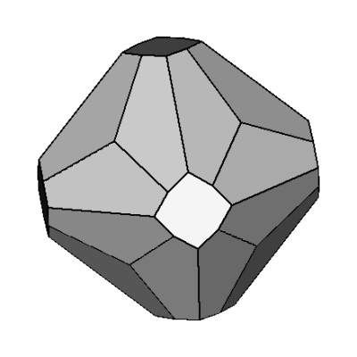 Huanggang trisoctahedral fluorite crystal model