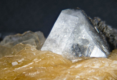 Anglesite on Matlockite rosettes of tabulate crystals, 46 mm, Wallclose Vein, Bage Mine