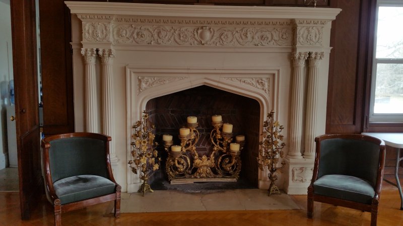 Fireplace in the Rutherfurd Hall