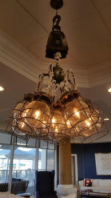 A nautical chandelier