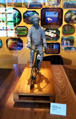 Mr. Einstein on a bike