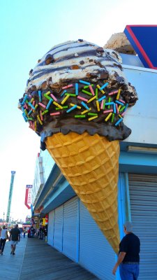 A Jersey size portion of ice cream