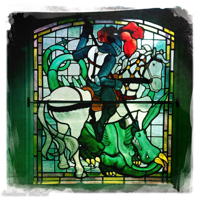 Saint George and the dragon (at The George, Cley next the Sea).jpg