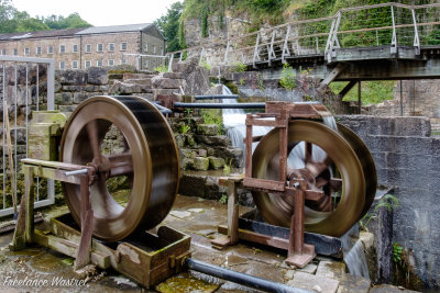Water wheels, Cromford Mill, June 2018.jpg