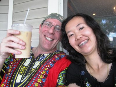  A cup of iced coffee in the middle of a 250 mile riding day.