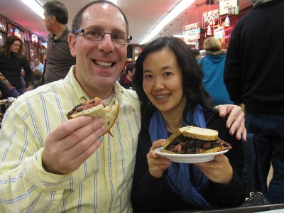 Pastrami on Rye at Katz' Deli, Lower East Side Manhattan.