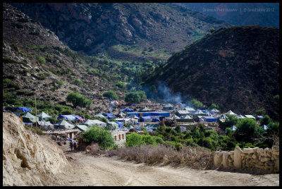 Road crew tent town (Chinese money is paying for a road into Nepal from the Tibetan border)