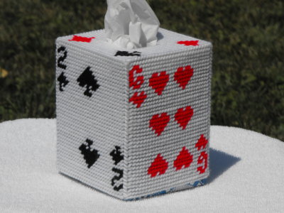 4 Playing Cards Tissue Box