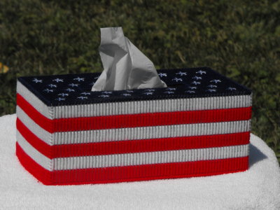 USA Flag Tissue Box