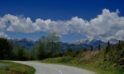 D115 mountain road to Spain