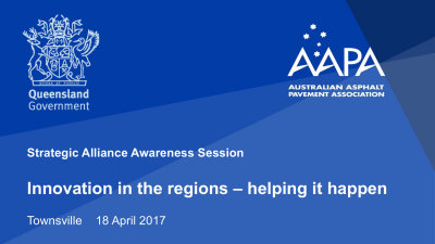 Strategic Alliance Awareness Session - Innovation in the Regions - Townsville 18 April 2017