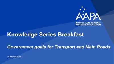 AAPA Knowledge Series Breakfast 16 March 2018 - Mark Bailey MP