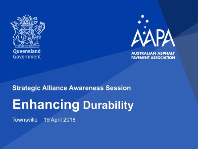 Strategic Alliance Awareness Session - Enhancing Durability - Townsville 19 April 2018