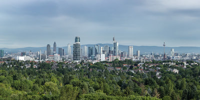 Blick vom Stadtwald auf Frankfurt