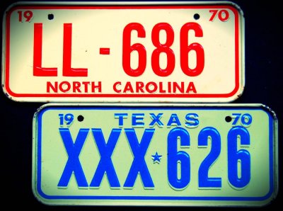 Miniature License  Plates - '68-'75