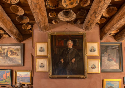 Painting of John Hubbell in his living room, Hubbell Trading Post, Ganado, AZ