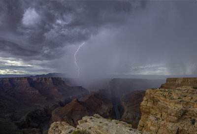 Monsoon Storm at Tatahatzo Point, Marble Canyon, Grand Canyon National Park, AZ