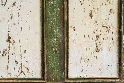 detail of heavily weathered door