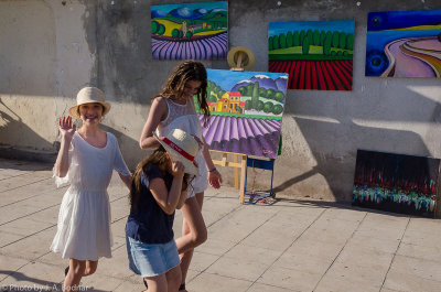 Family stroll in Nice France
