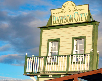 Dawson City Welcome sign