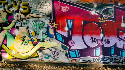 Local graffiti at park near National Park, Berlin