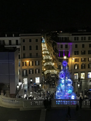 View from Spanish Steps Night 